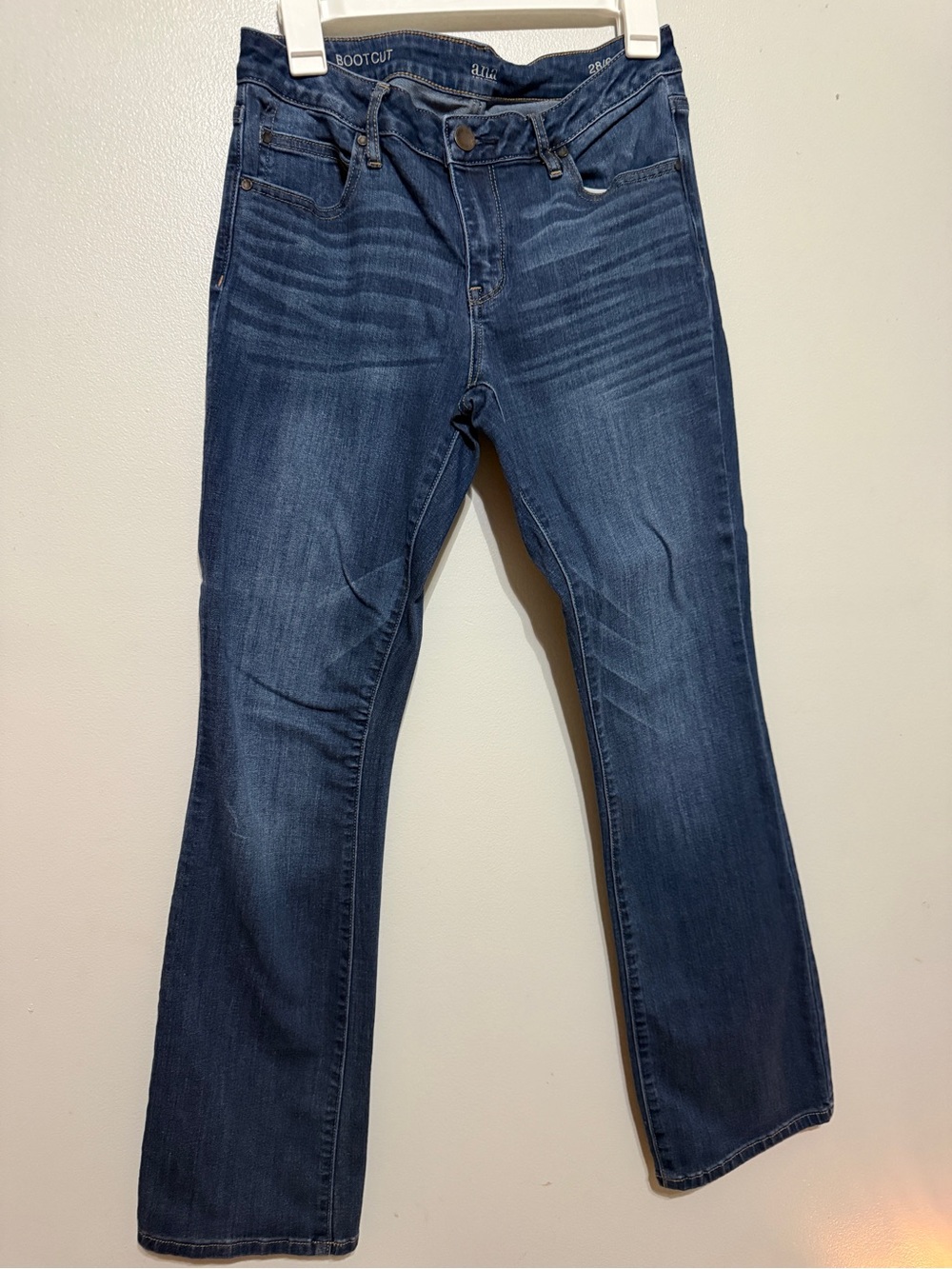 a.n.a Women's Boot Cut Jeans in Dark Blue Denim